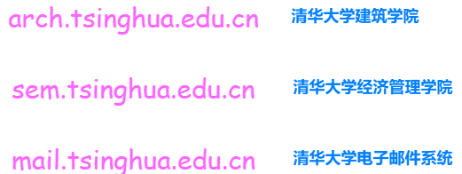 清华大学常见域名 图片